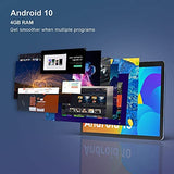 Tablet 10 Zoll Android 10 Tablet Quad-Core-Prozessor, Tablet 10 Angebote, 4GB RAM, 64GB eMMC, 1.5~1.6GHz, 1280 x 800 HD IPS, 2MP & 13MP Kamera, Android 10, Bluetooth 4.0, Type-C, 5000mAh