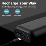 Powerbank 10000mAh, Mini Kompakte Externer Akku, Power Bank Klein Aber Stark mit Micro+USB C, Handy Ladegerät Leicht Compact Externer Batterie ÖZENSAAT