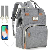 Baby Wickelrucksack Wickeltasche mit USB-Ladeanschluss und 2 Kinderwagengurten Multifunktional Große Kapazität Babytasche