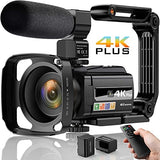 4K Videokamera Camcorder UHD 48MP WiFi IR Nachtsicht Vlogging Kamera,16X DigitalZoom 3" IPS 270°Drehbarer Touchscreen YouTube Camera
