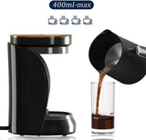 Mokka Maschine 400ML türkische Kaffeemaschine,500W Turkish Coffee Maker,türkischer Kaffeekocher elektrisch, türkische Kaffeekanne mit Messlöffel, für zu Hause & das Büro, one-touch-Steuerung