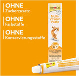 GimCat Multi-Vitamin Paste - Gesunder Katzensnack aktiviert Abwehrkräfte und stärkt das Immunsystem - 1 Tube (1 x 200 g)