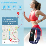 Fitness Armband Schrittzähler, Fitness Tracker mit Herzfrequenzmesser Blutdruckmessung Pulsuhr Kalorienzähler, IP68 Wasserdichter Smartwatch , Uhr Sportuhr Aktivitätstracker
