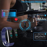 Fitness Armband Schrittzähler, Fitness Tracker mit Herzfrequenzmesser Blutdruckmessung Pulsuhr Kalorienzähler, IP68 Wasserdichter Smartwatch , Uhr Sportuhr Aktivitätstracker