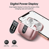 Bluetooth 5.2 Kopfhörer in Ear, Deep Bass Eingebautes Mic Kopfhörer Kabellos, 40 Std Spielzeit USB-C Ladebox, IPX7 Wasserdicht Ohrhörer mit Touch Control für Arbeit und Reisen (Pink)