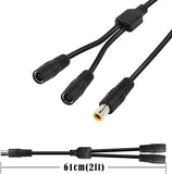 Y-Splitter-Adapterkabel, 14 AWG DC, 8 mm, eine Buchse auf Zwei Stecker, Netzkabel für tragbare Kraftwerke, Solarpanel, Solar-Powerbank usw. (2 FT) ÖZENSAAT