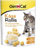 GimCat Käse Rollis - Getreidefreier und vitaminreicher Katzensnack mit echtem Hartkäse - 6er Pack (6 x 140 g)