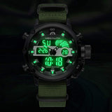 Herrenuhr, Militär Uhr Sport Outdoor, Digitaluhr Herren Chronograph Groß Armbanduhr, LED Wasserdicht Tactical Watch Militär, Herrenuhr Analog Digital mit Wecker Datum Stoppuhr