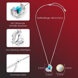 Kette Damen Rosegold Herz Halskette für Frauen Schmuck mit Elegante Geschenkverpackung Geschenk für Sie Frau Freundin Mama Valentinstag/Party/Muttertag/Jubiläum/Geburtstag/Weihnachten