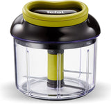 Tefal 5-Sekunden-Zerkleinerer ohne Strom | Fassungsvermögen: 900ml | Multizerkleinerer | Universalzerkleinerer für Gemüse, Obst, Nüsse, Knoblauch, Babynahrung | Schwarz/Grün/Transparent