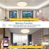 LED Deckenleuchte Dimmbar mit Fernbedienung APP 24W, Deckenlampe Led Dimmbar IP44 Audor Wohnzimmerlampe Lichtfarbe und Helligkeit Einstellbar Idear für Schlafzimmer Kücke Bad Kinderzimmer Büro, Ø33cm