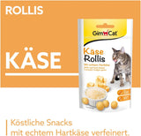 GimCat Käse Rollis - Getreidefreier und vitaminreicher Katzensnack mit echtem Hartkäse - 6er Pack (6 x 140 g)