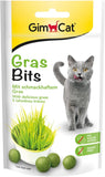 GimCat Gras Bits - Getreidefreier und vitaminreicher Katzensnack mit echtem Gras - 8er Pack (8 x 40 g)