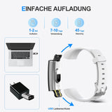 Fitness Armband Schrittzähler, Fitness Tracker mit Herzfrequenzmesser Blutdruckmessung Pulsuhr Kalorienzähler, IP68 Wasserdichter Smartwatch , Uhr Sportuhr Aktivitätstracker