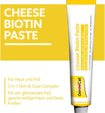 GimCat Cheese Biotin Paste - Mit aromatischem Käse, Zink und Leinöl für Fell, Haut und Krallen - 1 Tube (1 x 200 g)