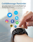 Smartwatch Herren mit Telefonfunktion Fitnessuhr Bluetooth Anruf mit Herzfrequenz Schlafmonitor 5ATM Wasserdicht Sportuhren Armbanduhr für Android iOS Handys, Blau