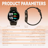 Smartwatch Herren mit Telefonfunktion, 1.45 Zoll HD Armbanduhr,Menstruationszyklus SpO2 Kalorien Pulsmesser Schlafmonitor Schrittzähler 100+ Sportmodi Fitness Tracker IP68 Android iOS (Schwarz)