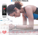 Fitness Armband Schrittzähler, Fitness Tracker mit Herzfrequenzmesser Blutdruckmessung Pulsuhr Kalorienzähler, IP68 Wasserdichter Smartwatch , Uhr Sportuhr Aktivitätstracker