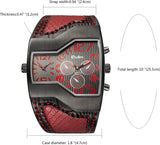 Herrenuhren Analog Quarz Casual Armbanduhr Leder Armband Uhr Sportuhr mit Digital Zifferblatt Vatertagsgeschenk ÖZENSAAT