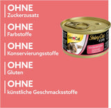 GimCat ShinyCat in Jelly Hühnchen mit Krebsen - Nassfutter mit Fleisch und Taurin für Katzen - 24 Dosen (24 x 70 g)