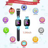 Kinder Smartwatch, Telefon Uhr mit Musik-Player, Video, Wecker, 16-Spiele, Aufkleber Kamera, Kids Smart Watch SOS, Kinderuhr Geschenk passend für Jungen und Mädchen im Alter von 4-14 Blau