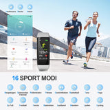 Fitness Armband Schrittzähler, Fitness Tracker mit Herzfrequenzmesser Blutdruckmessung Pulsuhr Kalorienzähler, IP68 Wasserdichter Smartwatch , Uhr Sportuhr Aktivitätstracker