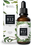 Vitamin B12 Tropfen - 50ml (900 Tropfen) - Beide Aktivformen (Methyl- & Adenosylcobalamin) - Ohne Alkohol, vegan, ÖZENSAAT