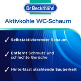 Dr. Beckmann Aktivkohle WC-Schaum | für intensive Sauberkeit in der Toilette | mit Aktivkohle | 3 x 100 g