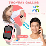 Smartwatch Kinder - 1.68'' Uhr Telefon für Mädchen Jungen mit Anruf, SOS, 18 Spiele, Musik, Kamera, Wecker, Taschenlampe, Kinderuhr Telefonieren Smart Watch Kids Geschenk