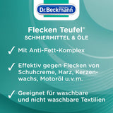 Dr. Beckmann Fleckenteufel Fetthaltiges & Saucen | Spezialfleckentferner gegen Fettflecken, Schokoladen-Flecken, u.v.m. | 50 ml