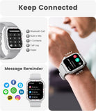 Smartwatch Herren mit Telefonfunktion,1.85" Fitnessuhr mit SpO2/Herzfrequenz Monitor,Blutdruckmessgerät,123 Sportmodi,Mehrsprachig,IP67 Wasserdicht Smart Watch für Android iOS Grau