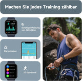 Fitness Tracker, Smartwatch mit Telefonfunktion, Armband Uhr mit Pulsuhr Schrittzähler Schlafüberwachung Blutsauerstoff,1,83' Touchscreen 20 Sportmodi für Damen Herren