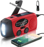 AOKBON Solar Radio Tragbare Radios Kurbelradio Dynamo Radio Wiederaufladbar Notfallradio Mit Powerbank LED Taschenlampe SOS Alarm Für Ourdoor Notfall