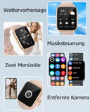 Smartwatch mit Telefonfunktion,Smartwatch für Damen Herren HD-Touch Screen Fitnessuhr mit SpO2-Überwachung Pulsuhr Schlafmonitor Schrittzähler Uhr Multi Trainingsmodi für Android iOS