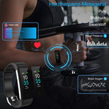 Fitness Armband Schrittzähler, Fitness Tracker mit Herzfrequenzmesser Blutdruckmessung Pulsuhr Kalorienzähler, IP68 Wasserdichter Smartwatch , Uhr Sportuhr Aktivitätstracker