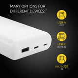 Intenso Powerbank XS 20000, externes Ladegerät 20000mAh, geeignet für Smartphone/Tablet PC/Digitalkamera/, weiß ÖZENSAAT