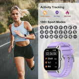 Smartwatch für Damen Herren, 1,85 Zoll Touchscreen Smart Watch mit Bluetooth Anrufe, IP68 Wasserdicht Fitnessuhr mit Herzfrequenzmonitor Schlafmonitor Schrittzähler, Sportuhr für iOS Android, Schwarz