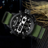 Herrenuhr, Militär Uhr Sport Outdoor, Digitaluhr Herren Chronograph Groß Armbanduhr, LED Wasserdicht Tactical Watch Militär, Herrenuhr Analog Digital mit Wecker Datum Stoppuhr