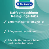 Dr. Beckmann Kaffeemaschinen Reinigungs-Tabs | entfernen Kaffeefett und -öl | mit Aktiv-Sauerstoff 1x 6 Tabs