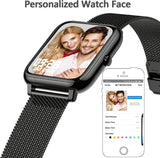 Smartwatch, 1.4 Zoll Touch-Farbdisplay mit personalisiertem Bildschirm,Armbanduhr mit Blutdruckmessung,Herzfrequenz,Schlafmonitor, Sportuhr IP67 Wasserdicht Schrittzähler für Damen Herren