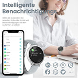 Smartwatch Damen, Fitness Tracker IP67 Wasserdicht, Fitnessuhr mit Aktivitätstracker Pulsuhr Stoppuhr Schlafmonitor Schrittzähler Uhr, Smartwatch für Android iOS