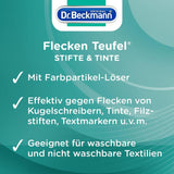 Dr. Beckmann Fleckenteufel Fetthaltiges & Saucen | Spezialfleckentferner gegen Fettflecken, Schokoladen-Flecken, u.v.m. | 50 ml