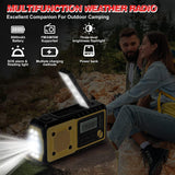 AOKBON Solar Radio Tragbare Radios Kurbelradio Dynamo Radio Wiederaufladbar Notfallradio Mit Powerbank LED Taschenlampe SOS Alarm Für Ourdoor Notfall