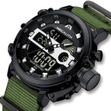 Herrenuhr, Militär Uhr Sport Outdoor, Digitaluhr Herren Chronograph Groß Armbanduhr, LED Wasserdicht Tactical Watch Militär, Herrenuhr Analog Digital mit Wecker Datum Stoppuhr