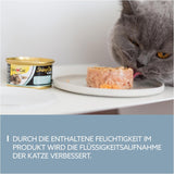 GimCat ShinyCat in Jelly Thunfisch mit Garnelen - Nassfutter mit Fisch und Taurin für Katzen - 24 Dosen (24 x 70 g)