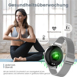 Smartwatch Damen, Fitness Tracker IP67 Wasserdicht, Fitnessuhr mit Aktivitätstracker Pulsuhr Stoppuhr Schlafmonitor Schrittzähler Uhr, Smartwatch für Android iOS