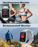 Smartwatch mit Telefonfunktion,Smartwatch für Damen Herren HD-Touch Screen Fitnessuhr mit SpO2-Überwachung Pulsuhr Schlafmonitor Schrittzähler Uhr Multi Trainingsmodi für Android iOS