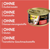 GimCat ShinyCat in Jelly Thunfisch mit Lachs - Nassfutter mit Fisch und Taurin für Katzen - 24 Dosen (24 x 70 g)