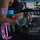 Fitness Armband Schrittzähler, Fitness Tracker mit Herzfrequenzmesser Blutdruckmessung Pulsuhr Kalorienzähler, IP68 Wasserdichter Smartwatch , Uhr Sportuhr Aktivitätstracker