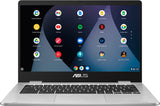 ASUS Chromebook Laptop 35,56cm (14 Zoll, HD, 1366x768, matt) Notebook (Intel Celeron N3350, 8GB RAM, 64GB eMMC, shared, Chrome OS) Silver